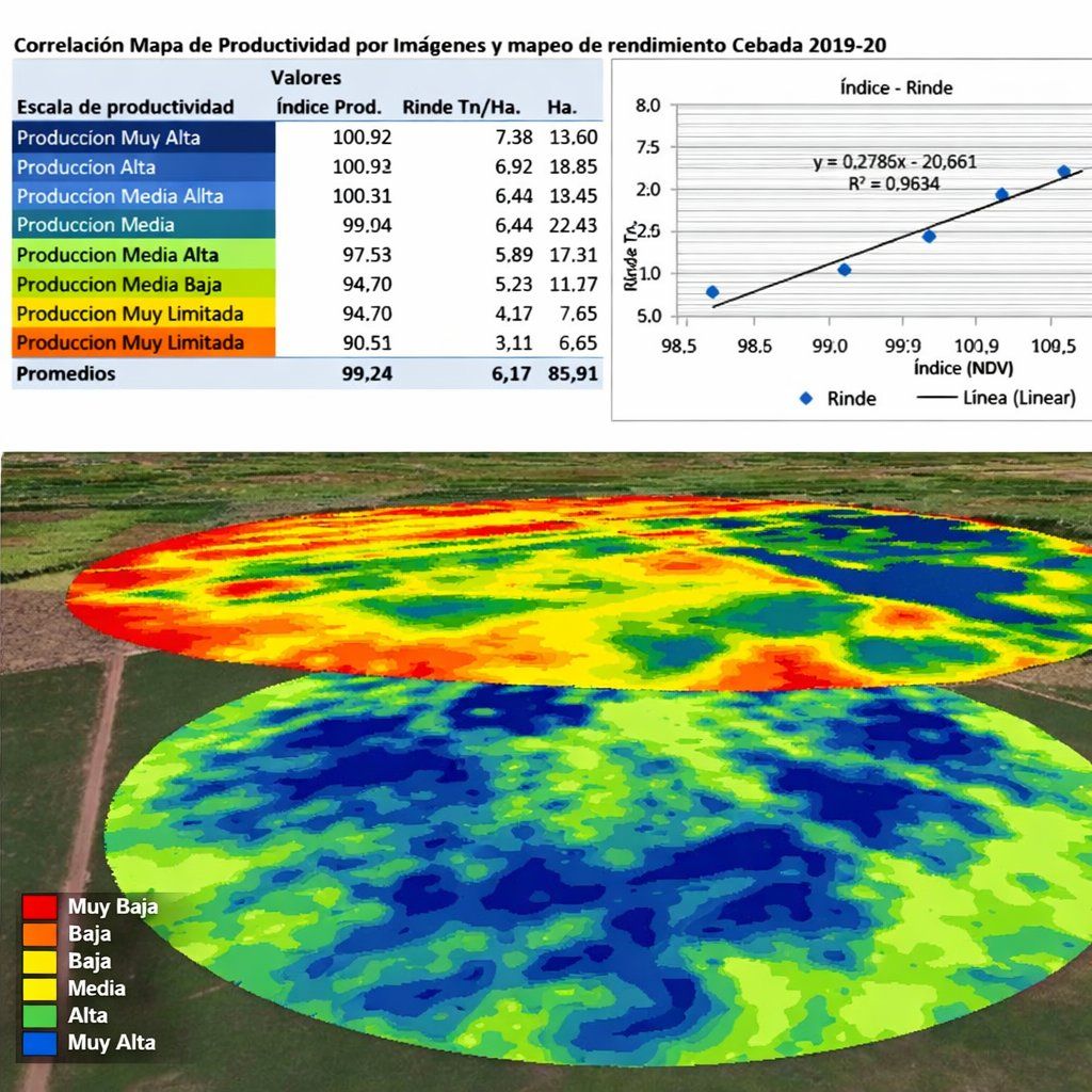 Mapa de productividad de cebada